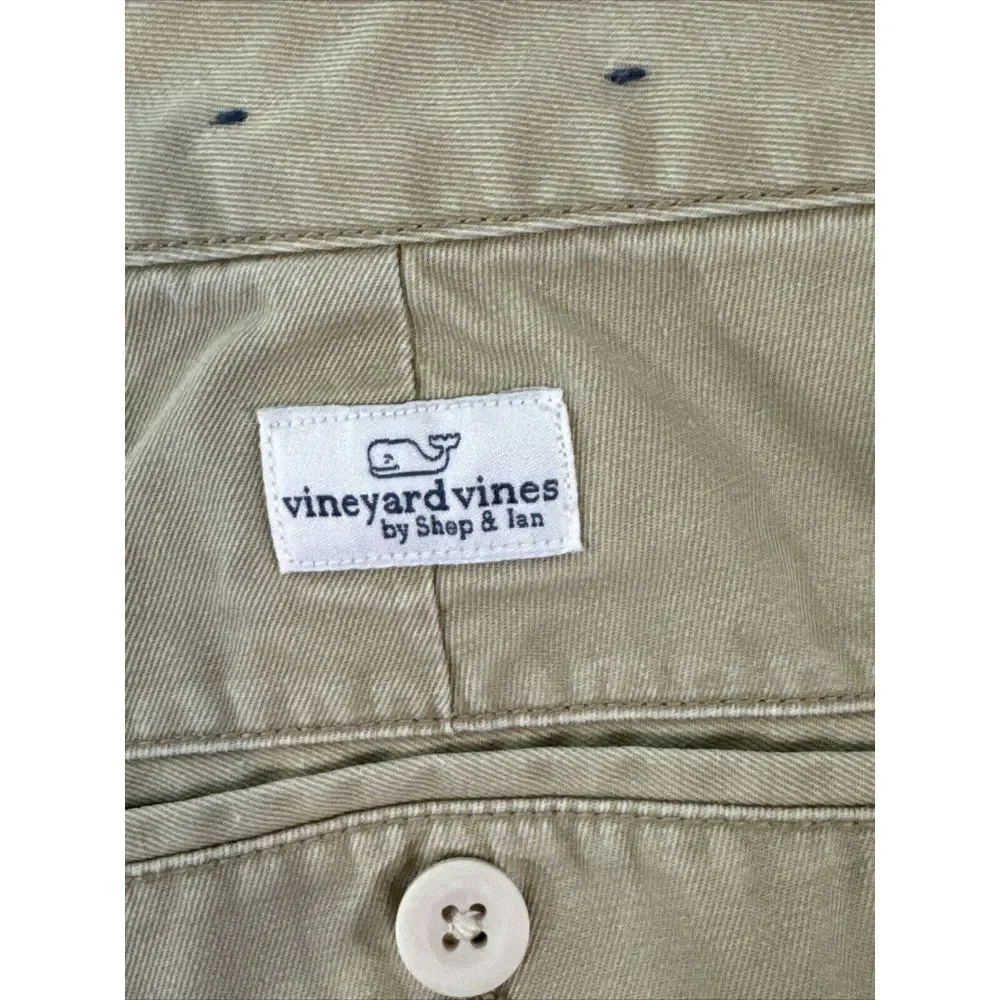 Vineyard Vines Club Short Mens Size 35 Khaki 100% Cotton 8.5